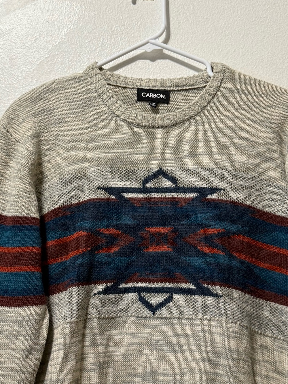 Carbon Men's Crewneck Sweater in Heathered Medium LongSleeve Pullover